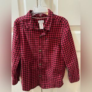 Carter’s Boys 5T plaid button-down shirt